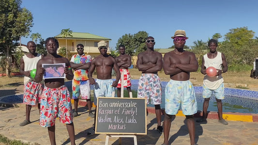 Personalised Funny Dancing Singing African Greeting Video Gift - Swimming Pool Team