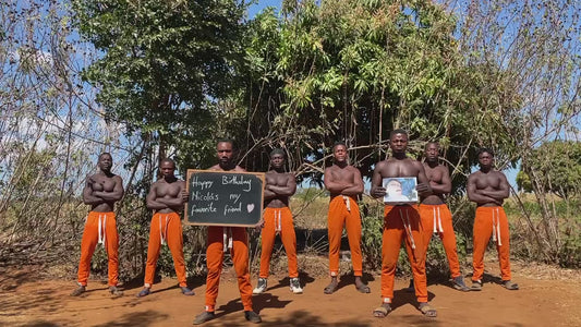 Personalised Funny Dancing Singing African Greeting Video Gift - Orange Team